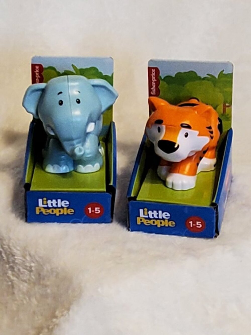 Little People Zoo Animals Elephant and Tiger Set Brand New!